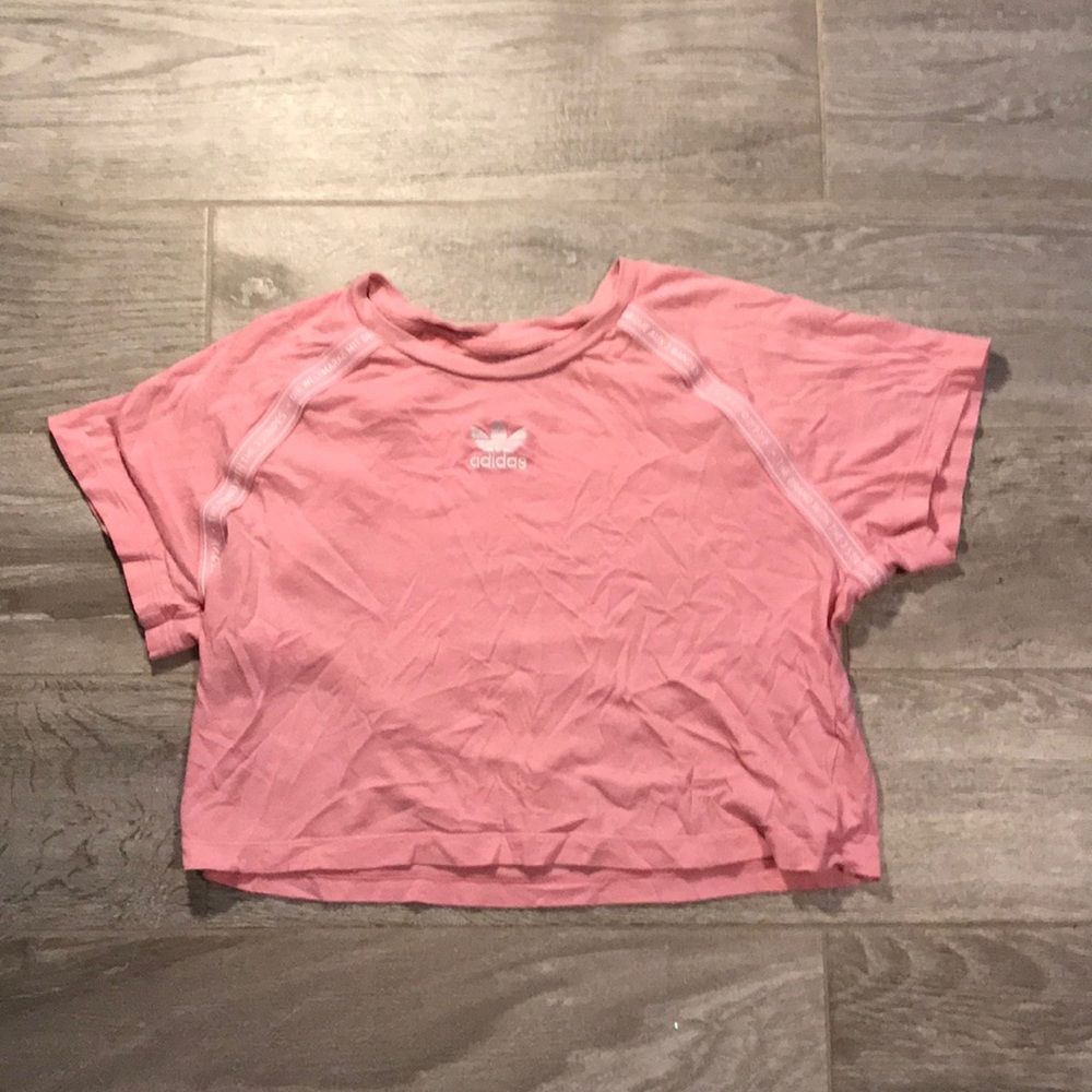 adidas pink crop top!